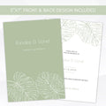 hawaiian outdoor wedding invite template